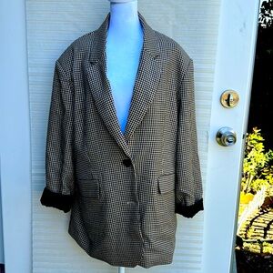 BNWT Women’s Oversized Vera Moda Houndstooth Blazer Size 8
